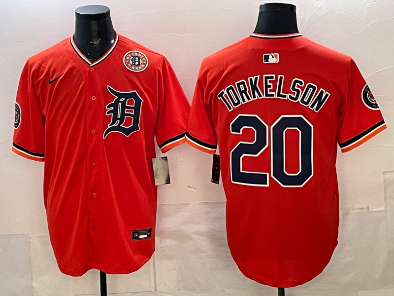 Men Detroit Tigers Torkelson orange Game Nike MLB Jersey 2026008